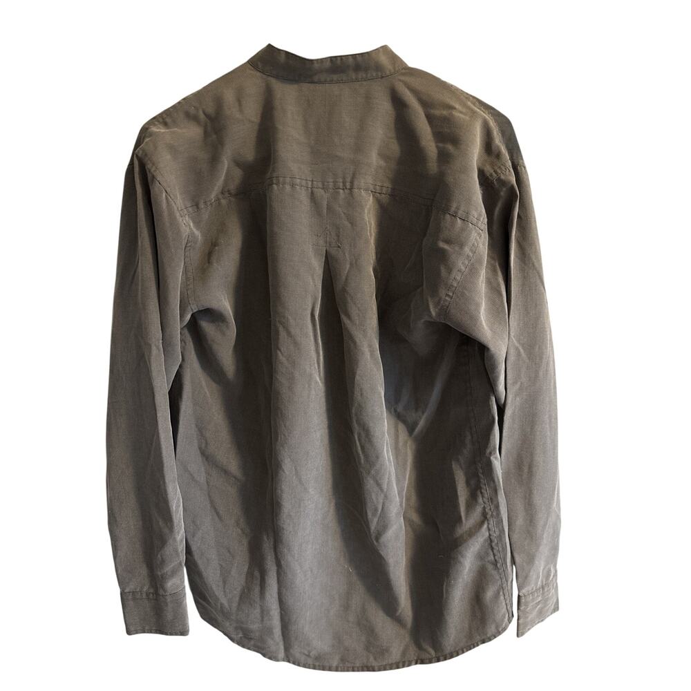 Bruno B. mandarin Gray collar button-down shirt Size Small - Picture 2 of 4